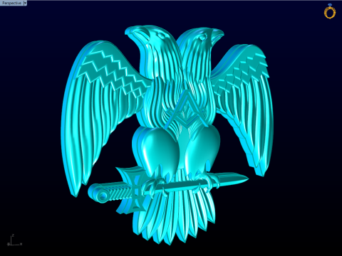 Adler für Schmuck - Adler für Ring - Adler für Anhänger - N848 3D Druckmodell