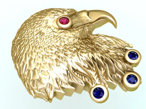 Eagle for jewelry - Eagle for ring - Eagle for pendant - N843 3D Print Model