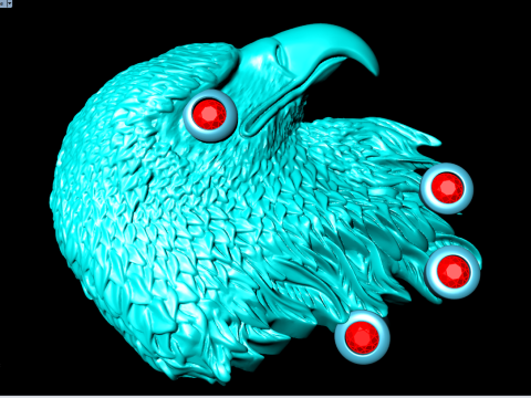 Elang untuk perhiasan - Elang untuk cincin - Elang untuk liontin - N843 Model Cetak 3D