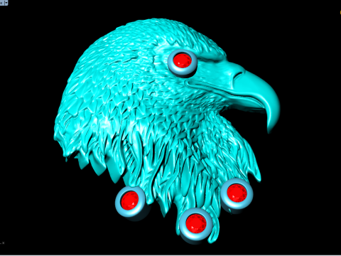 Elang untuk perhiasan - Elang untuk cincin - Elang untuk liontin - N843 Model Cetak 3D