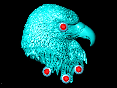 Eagle for jewelry - Eagle for ring - Eagle for pendant - N843 3D Print Model