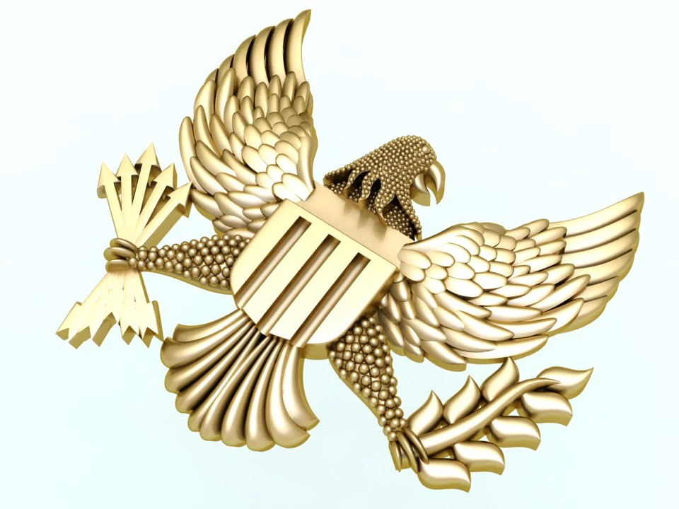 Eagle for jewelry - Eagle for ring - Eagle for pendant - N843A 3D Print Model .c4d .max .obj .3ds .fbx .stl .blend
