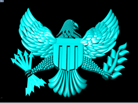 Águila para joyería - Águila para anillo - Águila para colgante - N843A Modelo de impresión 3D