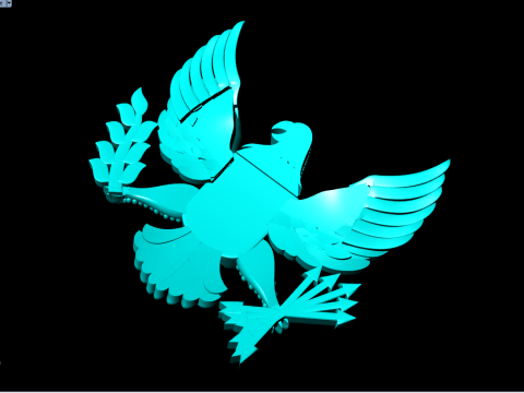 Águila para joyería - Águila para anillo - Águila para colgante - N843A Modelo de impresión 3D