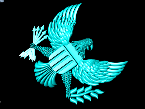 Águila para joyería - Águila para anillo - Águila para colgante - N843A Modelo de impresión 3D