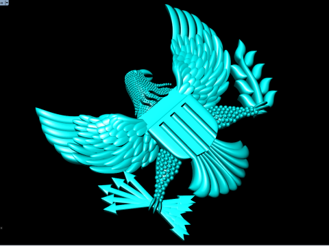 Águila para joyería - Águila para anillo - Águila para colgante - N843A Modelo de impresión 3D