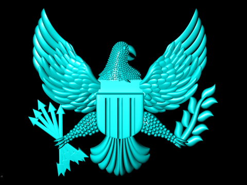 Águila para joyería - Águila para anillo - Águila para colgante - N843A Modelo de impresión 3D