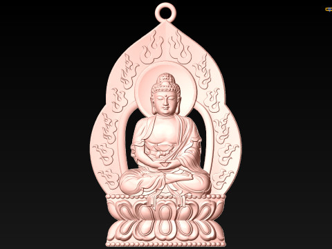 Pingente Mahasthamaprapta Bodhisattva - Pingente de Buda - N116142 Modelo de Impressão 3D