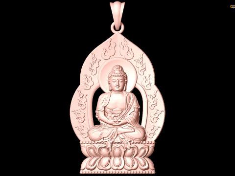 Mahasthamaprapta Bodhisattva Pendant - Buddha Pendant - N116142 3D Print Model