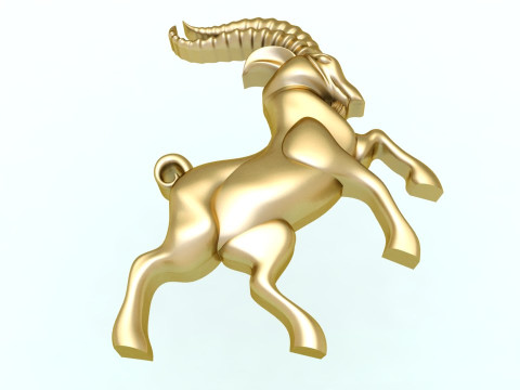 Capra per gioielli - Capra per anello - Capra per ciondolo - N415 Modello di stampa 3D