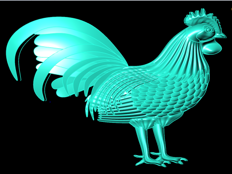 Ayam untuk perhiasan - Ayam untuk cincin - Ayam untuk liontin - N554 Model Cetak 3D