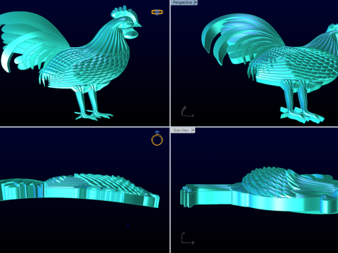 Ayam untuk perhiasan - Ayam untuk cincin - Ayam untuk liontin - N554 Model Cetak 3D