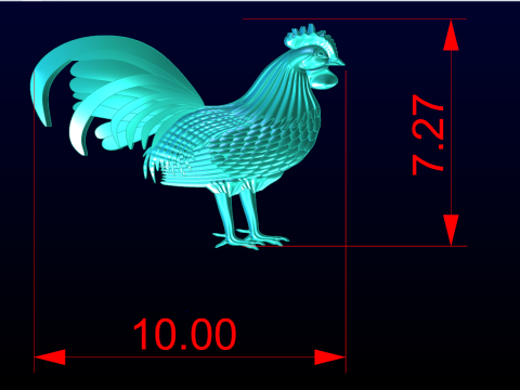 Ayam untuk perhiasan - Ayam untuk cincin - Ayam untuk liontin - N554 Model Cetak 3D