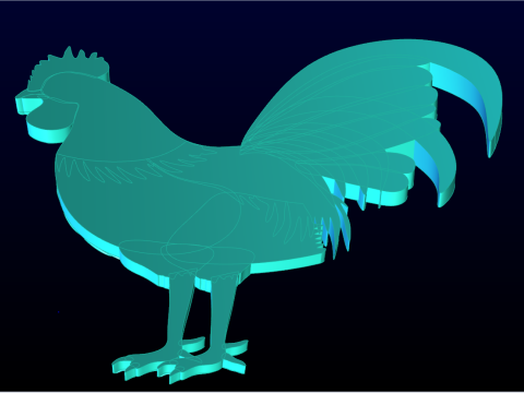 Ayam untuk perhiasan - Ayam untuk cincin - Ayam untuk liontin - N554 Model Cetak 3D