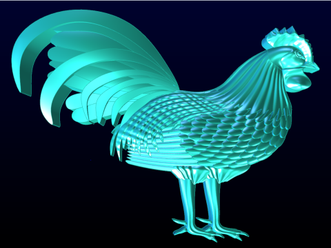 Ayam untuk perhiasan - Ayam untuk cincin - Ayam untuk liontin - N554 Model Cetak 3D