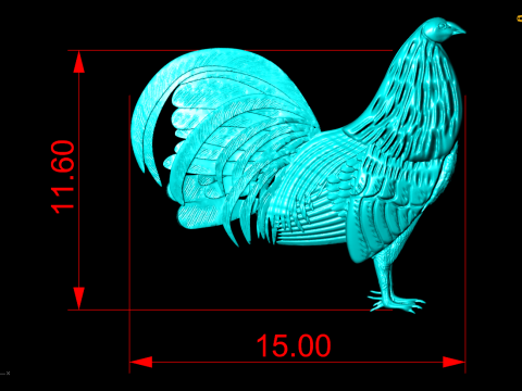 Frango para joalheria - Frango para anel - Frango para pingente - N6156 Modelo de Impressão 3D
