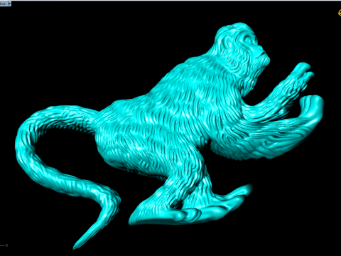 Affe für Schmuck - Affe für Ring - Affe für Anhänger - N6156 3D Druckmodell