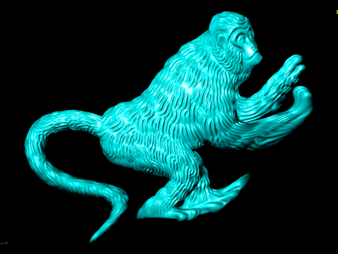 Affe für Schmuck - Affe für Ring - Affe für Anhänger - N6156 3D Druckmodell