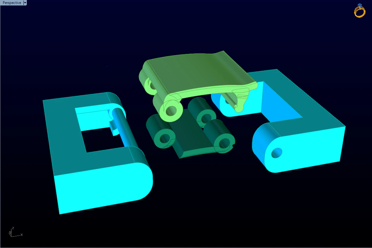 Bracelet lock - Jewelry lock - N1000 3D Print Model .c4d .max .obj .3ds .fbx .stl .blend 