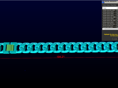 Bransoletka kubańska - Bransoletka łańcuszkowa - Miami Kubańskie ogniwo - N937 Model do druku 3D