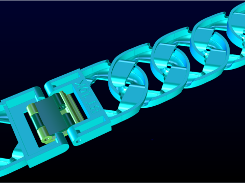 Bransoletka kubańska - Bransoletka łańcuszkowa - Miami Kubańskie ogniwo - N937 Model do druku 3D