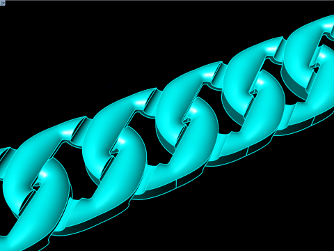 Bransoletka kubańska - Bransoletka łańcuszkowa - Miami Kubańskie ogniwo - N937 Model do druku 3D