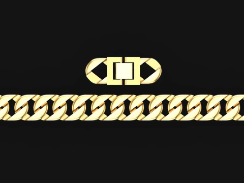 Cuban bracelet - Chain bracelet - Miami Cuban link bracelets - N918 3D Print Model
