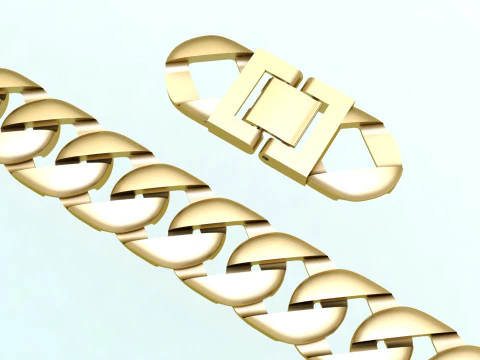 Cuban bracelet - Chain bracelet - Miami Cuban link bracelets - N918 3D Print Model