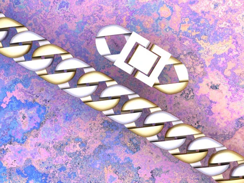 Cuban bracelet - Chain bracelet - Miami Cuban link bracelets - N918 3D Print Model