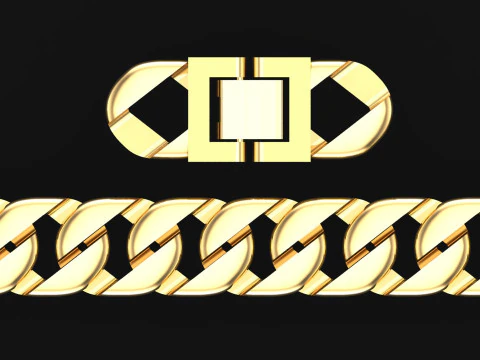 Cuban bracelet - Chain bracelet - Miami Cuban link bracelets - N918 3D Print Model