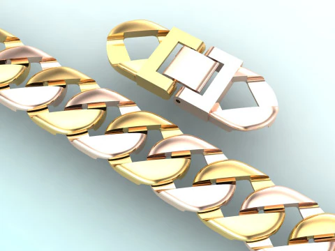 Cuban bracelet - Chain bracelet - Miami Cuban link bracelets - N918 3D Print Model