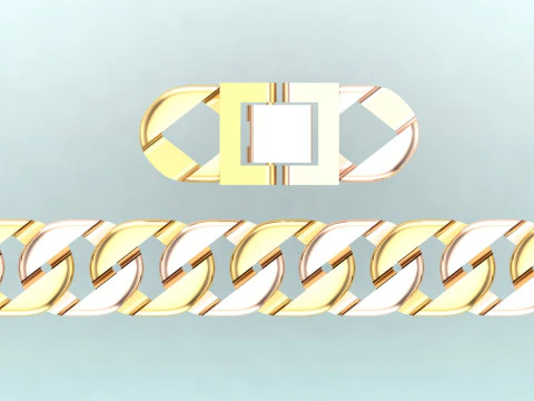 Cuban bracelet - Chain bracelet - Miami Cuban link bracelets - N918 3D Print Model