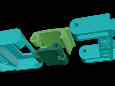 キューバ ブレスレット - チェーン ブレスレット - マイアミ キューバ リンク ブレスレット - N918 3Dプリントモデル