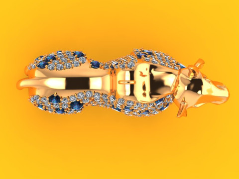 Ciondolo mucca - Ciondolo bufalo - Ciondolo toro - Ciondolo Gaur - N3062 Modello di stampa 3D