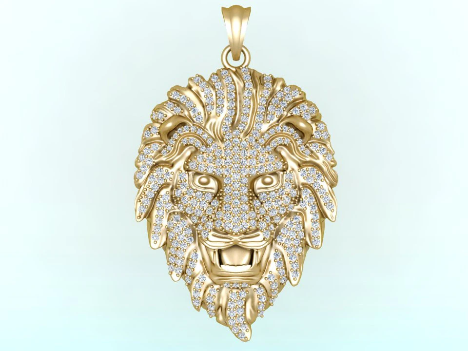 Lion pendant - Leopard Pendant - Tiger Pendant - N6148 3D Print Model .c4d .max .obj .3ds .fbx .stl .blend