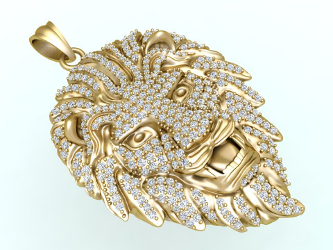 Ciondolo leone - Ciondolo leopardo - Ciondolo tigre - N6148 Modello di stampa 3D