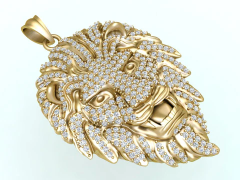 Lion pendant - Leopard Pendant - Tiger Pendant - N6148 3D Print Model