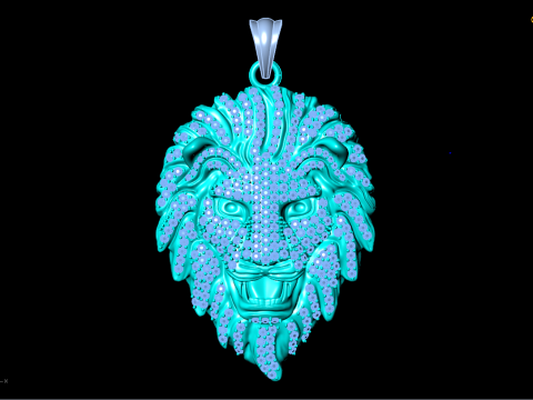 Ciondolo leone - Ciondolo leopardo - Ciondolo tigre - N6148 Modello di stampa 3D