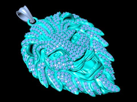 Ciondolo leone - Ciondolo leopardo - Ciondolo tigre - N6148 Modello di stampa 3D