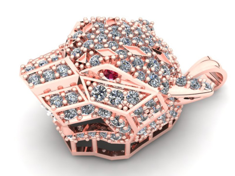 레오파드 헤드 펜던트 - 레오파드 펜던트 - 재규어 펜던트 - N6165 3D 프린트 모델