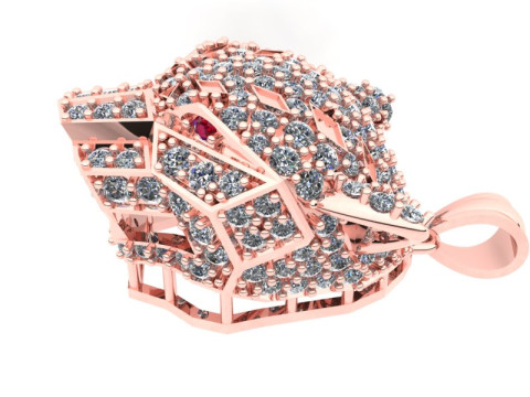 레오파드 헤드 펜던트 - 레오파드 펜던트 - 재규어 펜던트 - N6165 3D 프린트 모델