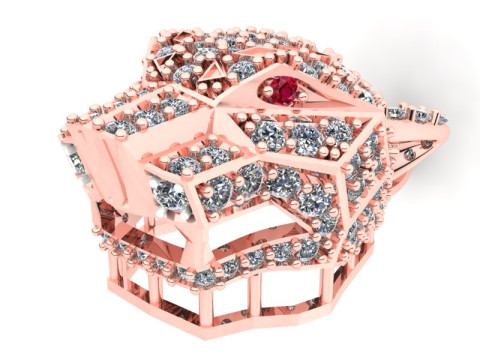 레오파드 헤드 펜던트 - 레오파드 펜던트 - 재규어 펜던트 - N6165 3D 프린트 모델