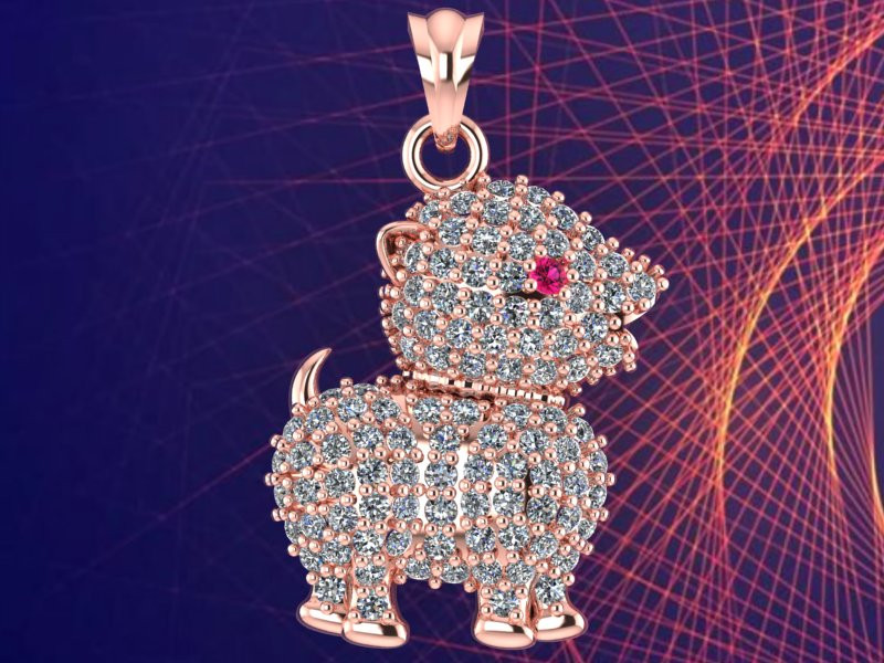 कुत्ते का पेंडेंट - पालतू पेंडेंट - पिल्ला पेंडेंट - N262 3D प्रिंट मॉडल .c4d .max .obj .3ds .fbx .stl .blend 