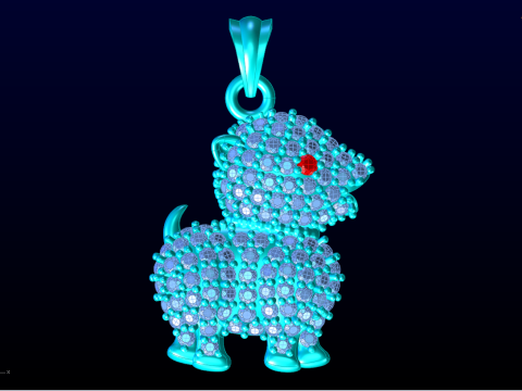 कुत्ते का पेंडेंट - पालतू पेंडेंट - पिल्ला पेंडेंट - N262 3D प्रिंट मॉडल