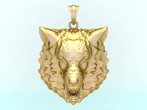 Wolf pendant - Dog pendant - Mens pendant - N2274 3D Print Model