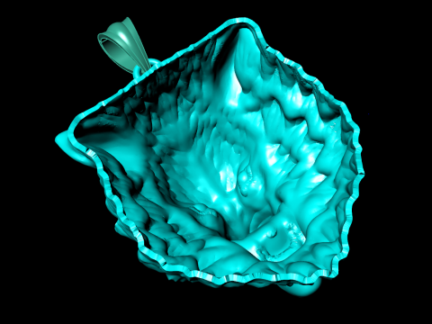 オオカミ ペンダント - 犬ペンダント - メンズ ペンダント - N2274 3Dプリントモデル