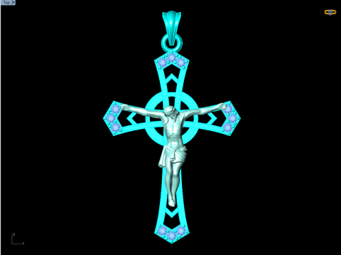 Jesus pendant - Cross Pendant - God Pendant - N351 3D Print Model