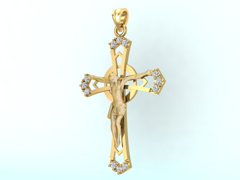 Jesus pendant - Cross Pendant - God Pendant - N351 3D Print Model