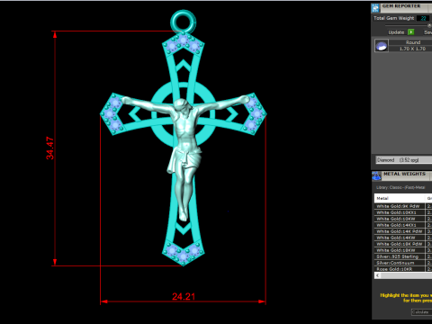 Jesus pendant - Cross Pendant - God Pendant - N351 3D Print Model