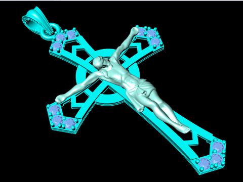 Jesus pendant - Cross Pendant - God Pendant - N351 3D Print Model